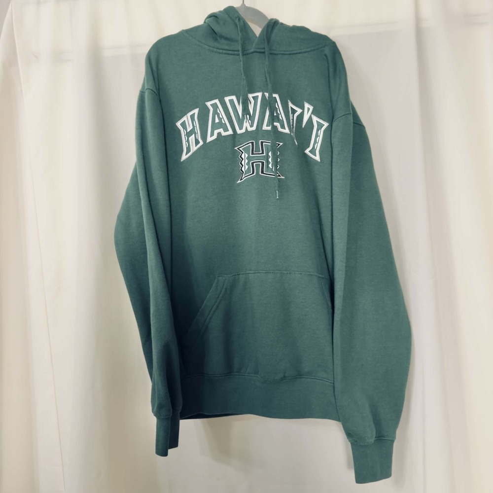 Stadium Athletics Size M Green Hawaii Rainbow Warriors Embroidered Collegiate Ho
